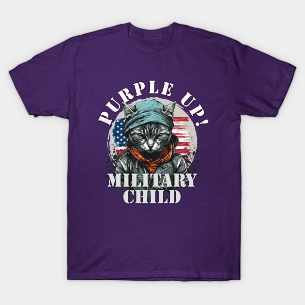 Purple Up For Military Child - Military Purple-Up Day T-Shirt by alcoshirts